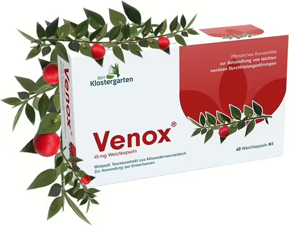 Venenbeschwerden im Winter? Erfahren Sie, wie Venox® mit Mäusedornwurzelstock-Extrakt Ihre Beine sanft unterstützen kann.