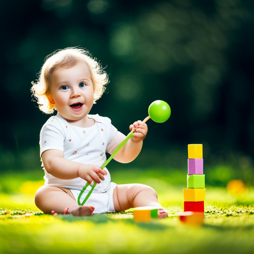 Ein Frhliches Baby Spielt Mit Spielzeug 43216470