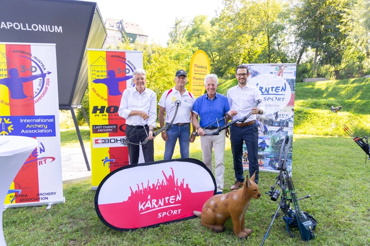 LH Peter Kaiser, Organisator Charly Egger, Bgm LAbg. Herbert Gaggl und LR Sebastian Schuschnig.