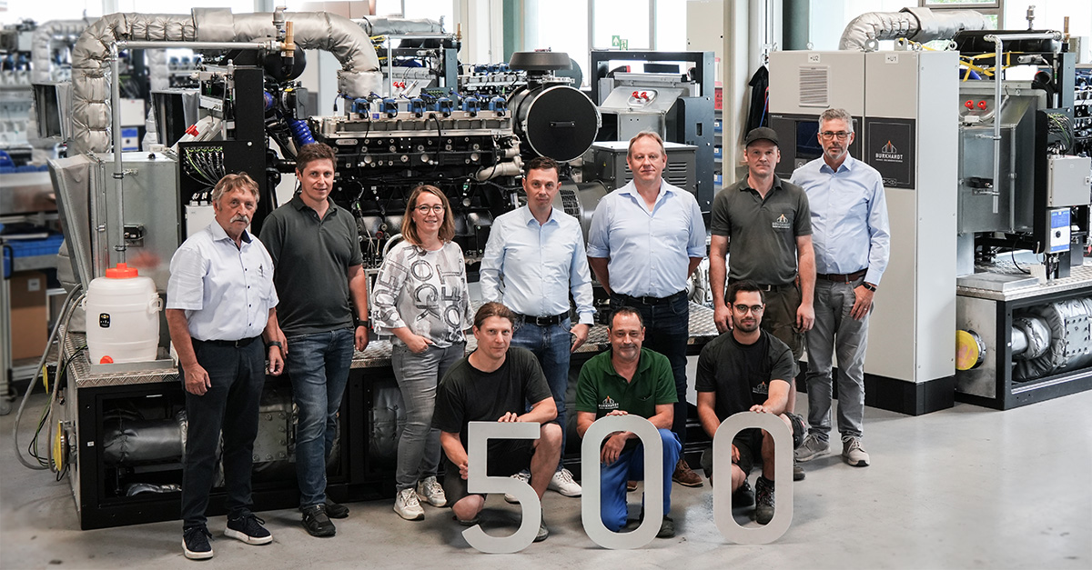 Burkhardt fertigt 500. Blockheizkraftwerk